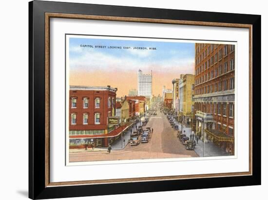 Capitol Street, Jackson, Mississippi-null-Framed Art Print