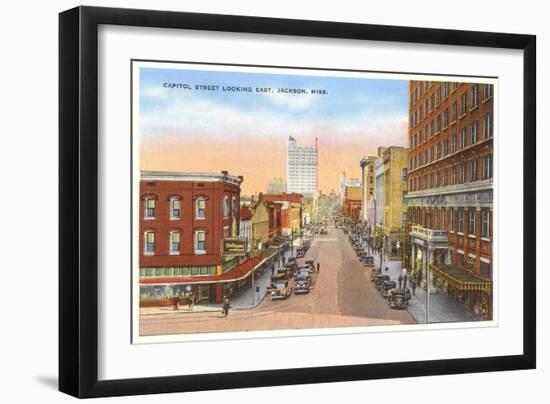 Capitol Street, Jackson, Mississippi-null-Framed Art Print