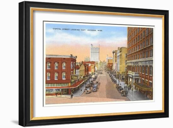 Capitol Street, Jackson, Mississippi-null-Framed Art Print