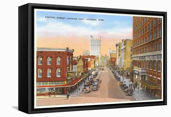 Capitol Street, Jackson, Mississippi-null-Framed Stretched Canvas