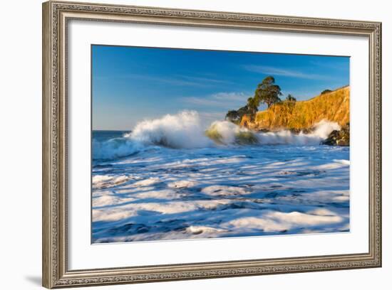 Capitola Cliffs & Waves-John Gavrilis-Framed Premium Photographic Print