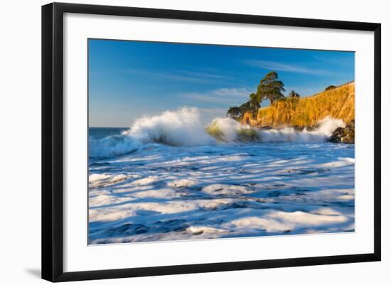 Capitola Cliffs & Waves-John Gavrilis-Framed Premium Photographic Print