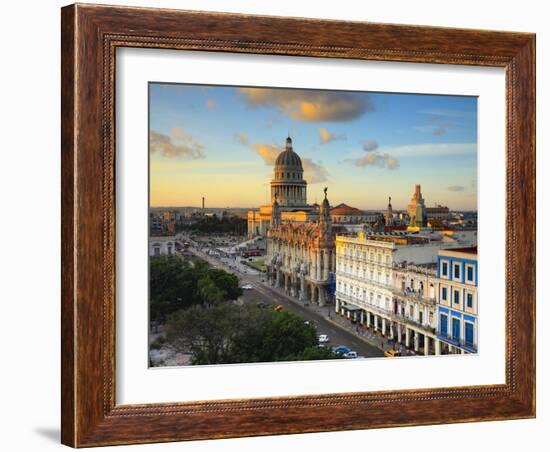 Capitolio and Parque Central, Havana, Cuba-Jon Arnold-Framed Photographic Print