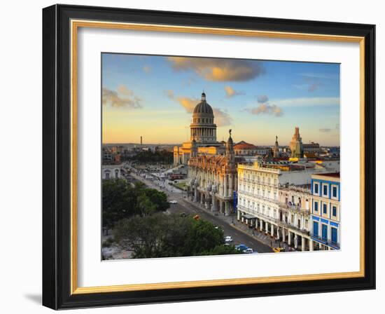 Capitolio and Parque Central, Havana, Cuba-Jon Arnold-Framed Photographic Print
