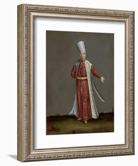 Capon Aghassi, Chief of the White Eunuchs of the Sultan-Jean Baptiste Vanmour-Framed Art Print