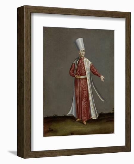 Capon Aghassi, Chief of the White Eunuchs of the Sultan-Jean Baptiste Vanmour-Framed Art Print