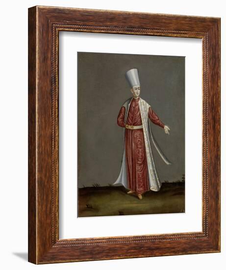 Capon Aghassi, Chief of the White Eunuchs of the Sultan-Jean Baptiste Vanmour-Framed Art Print