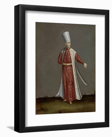 Capon Aghassi, Chief of the White Eunuchs of the Sultan-Jean Baptiste Vanmour-Framed Art Print