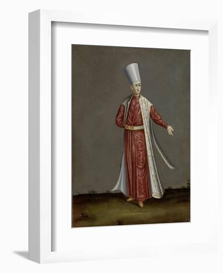 Capon Aghassi, Chief of the White Eunuchs of the Sultan-Jean Baptiste Vanmour-Framed Art Print