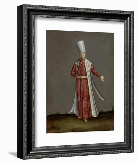 Capon Aghassi, Chief of the White Eunuchs of the Sultan-Jean Baptiste Vanmour-Framed Art Print