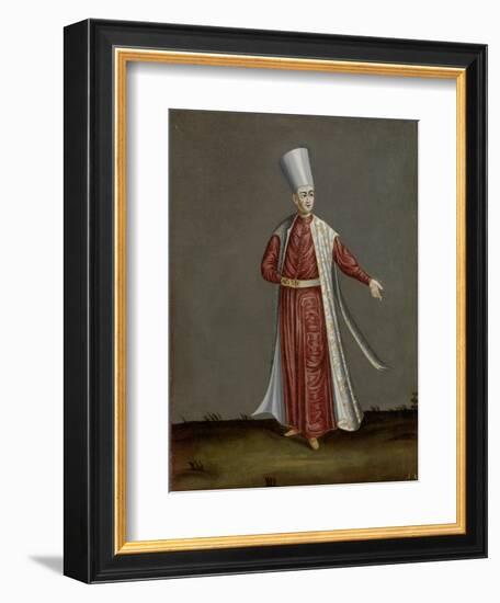 Capon Aghassi, Chief of the White Eunuchs of the Sultan-Jean Baptiste Vanmour-Framed Art Print