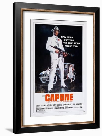 Capone, Front: Ben Gazzara; Back: Susan Blakely, 1975-null-Framed Art Print