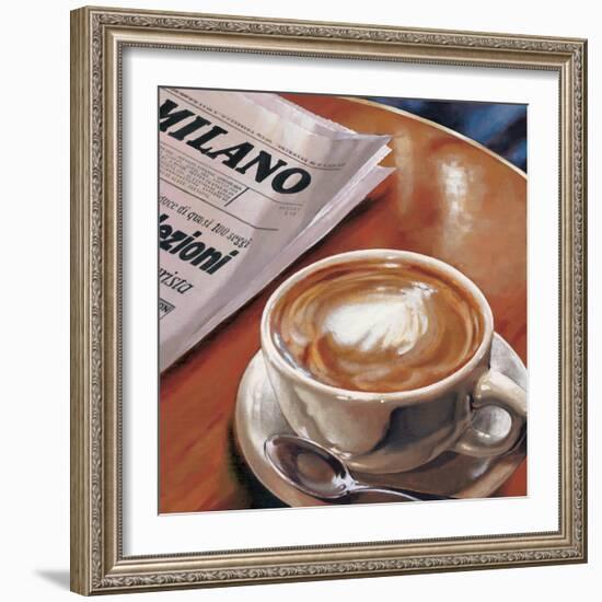 Cappuccino al Bar-Federico Landi-Framed Art Print