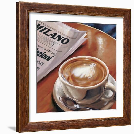 Cappuccino al Bar-Federico Landi-Framed Art Print
