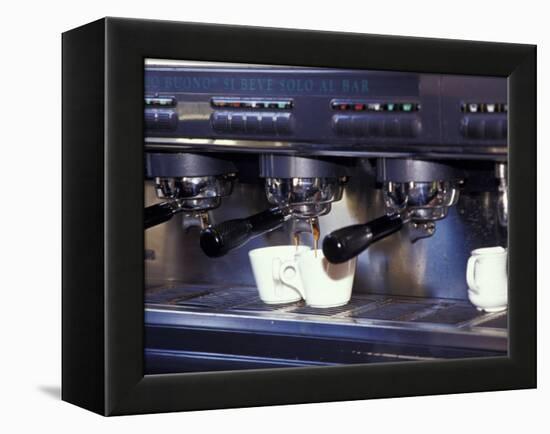 Cappucino Machine and Cups, Rome, Italy-Merrill Images-Framed Premier Image Canvas