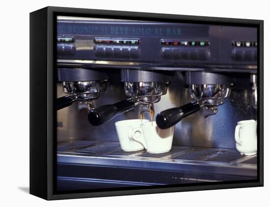 Cappucino Machine and Cups, Rome, Italy-Merrill Images-Framed Premier Image Canvas