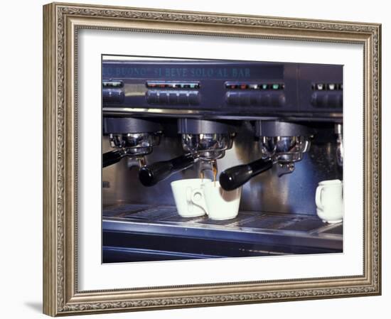 Cappucino Machine and Cups, Rome, Italy-Merrill Images-Framed Photographic Print