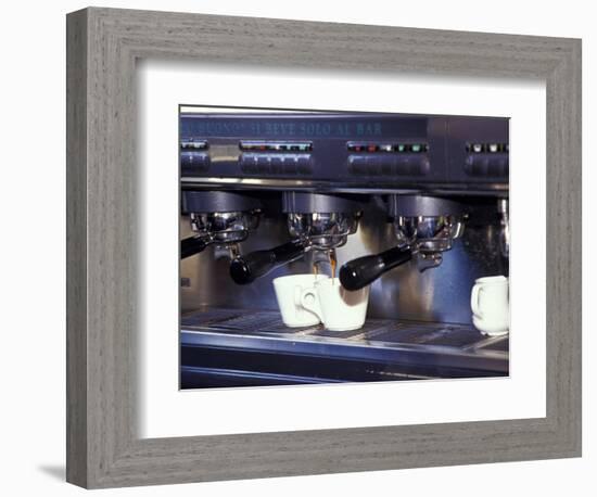 Cappucino Machine and Cups, Rome, Italy-Merrill Images-Framed Photographic Print