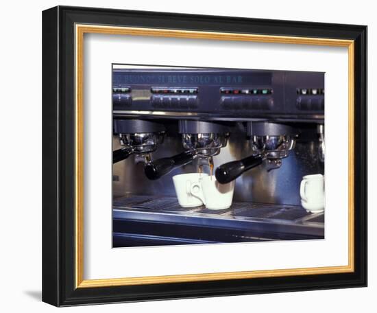Cappucino Machine and Cups, Rome, Italy-Merrill Images-Framed Photographic Print