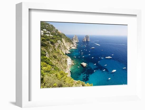 Capri Coastline at Faraglioni, Italy-George Oze-Framed Photographic Print