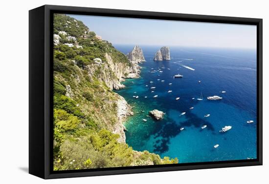 Capri Coastline at Faraglioni, Italy-George Oze-Framed Premier Image Canvas