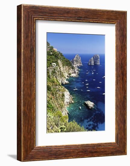 Capri Coastline with the Rocks of Faraglioni-George Oze-Framed Photographic Print