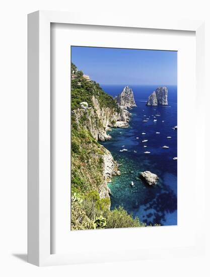 Capri Coastline with the Rocks of Faraglioni-George Oze-Framed Photographic Print