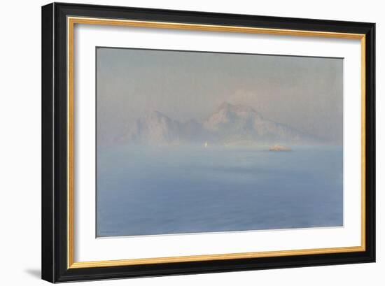 Capri, côte escarpée vue de la mer-Henry Brokman-Framed Giclee Print