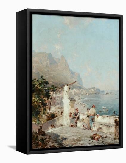 Capri, Golfe De Naples-Franz Richard Unterberger-Framed Premier Image Canvas