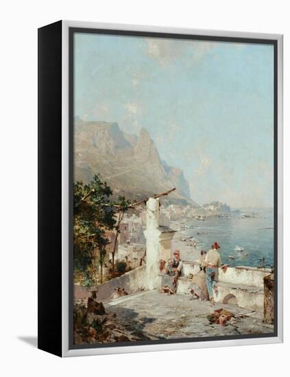 Capri, Golfe De Naples-Franz Richard Unterberger-Framed Premier Image Canvas