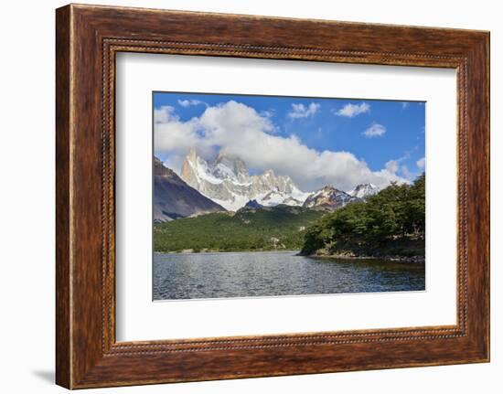 Capri Lagoon with Monte Fitz Roy in the background, Patagonia, Argentina, South America-Fernando Carniel Machado-Framed Photographic Print