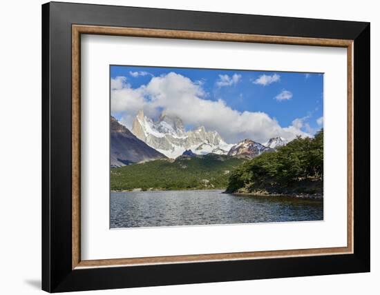 Capri Lagoon with Monte Fitz Roy in the background, Patagonia, Argentina, South America-Fernando Carniel Machado-Framed Photographic Print