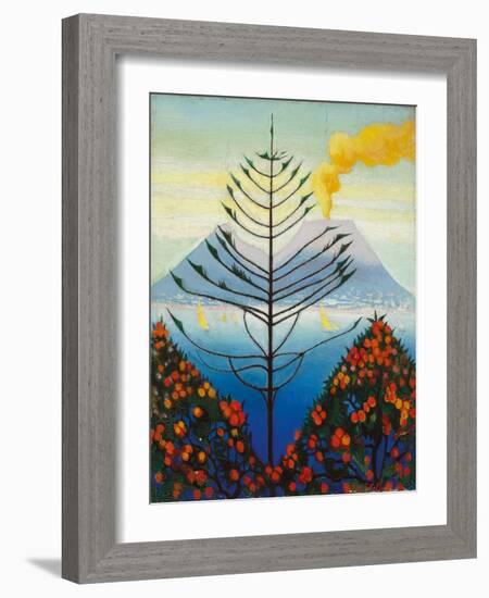 Capri (Oil on Canvas)-Joseph Stella-Framed Giclee Print