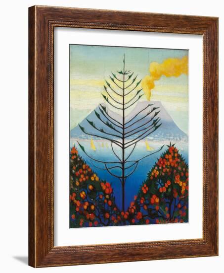 Capri (Oil on Canvas)-Joseph Stella-Framed Giclee Print