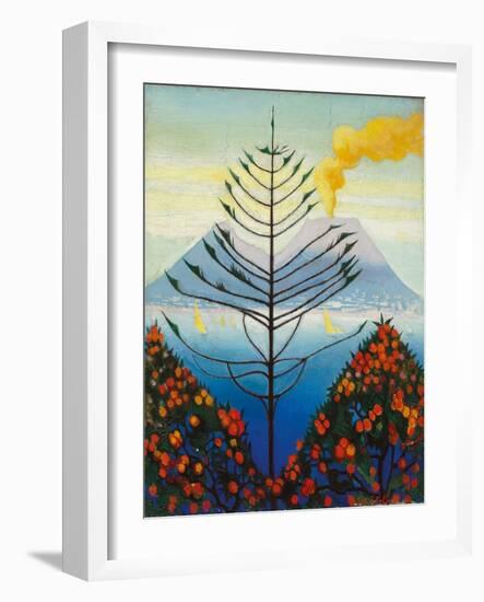 Capri (Oil on Canvas)-Joseph Stella-Framed Giclee Print