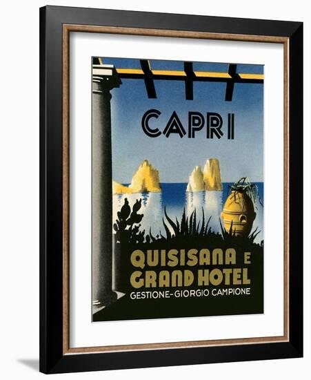 Capri Travel Poster-null-Framed Art Print