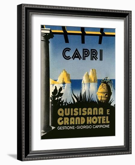 Capri Travel Poster-null-Framed Art Print