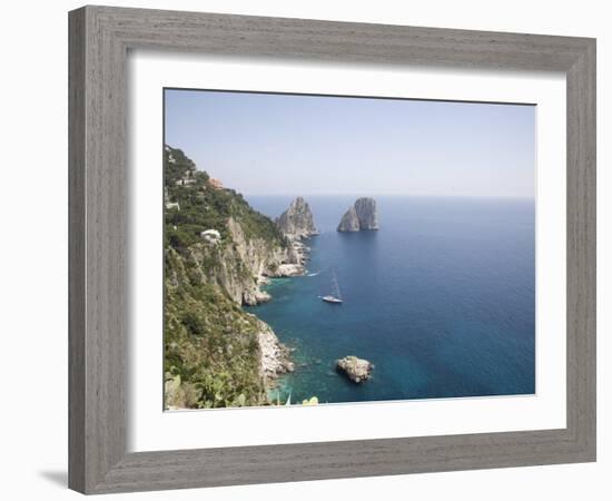 Capri, with the Famous Faraglioni Rocks on the Back Ground, Capri, Bay of Naples, Italy-Olivieri Oliviero-Framed Photographic Print