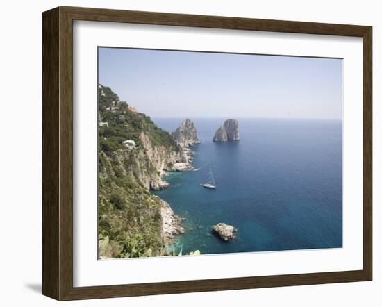 Capri, with the Famous Faraglioni Rocks on the Back Ground, Capri, Bay of Naples, Italy-Olivieri Oliviero-Framed Photographic Print