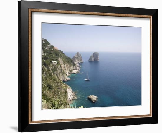 Capri, with the Famous Faraglioni Rocks on the Back Ground, Capri, Bay of Naples, Italy-Olivieri Oliviero-Framed Photographic Print