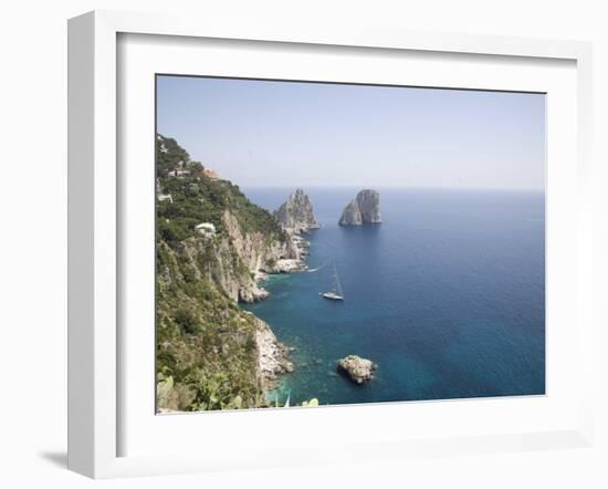 Capri, with the Famous Faraglioni Rocks on the Back Ground, Capri, Bay of Naples, Italy-Olivieri Oliviero-Framed Photographic Print