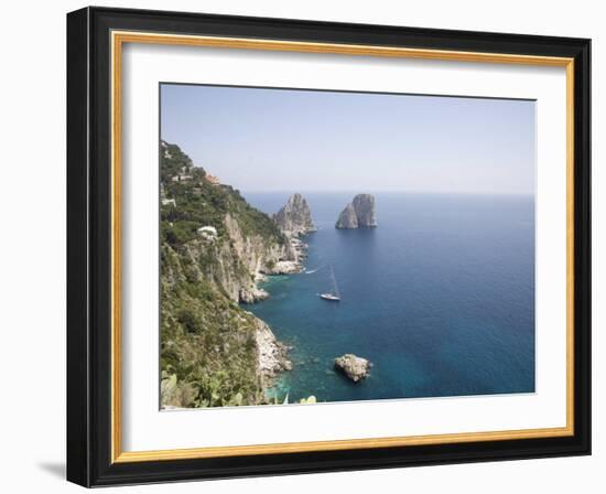 Capri, with the Famous Faraglioni Rocks on the Back Ground, Capri, Bay of Naples, Italy-Olivieri Oliviero-Framed Photographic Print