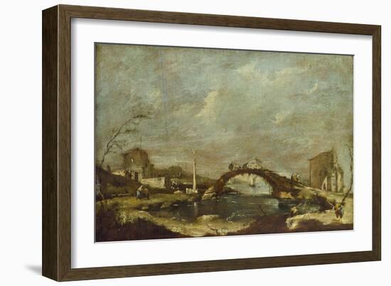 Capriccio Landscape-Francesco Guardi-Framed Giclee Print