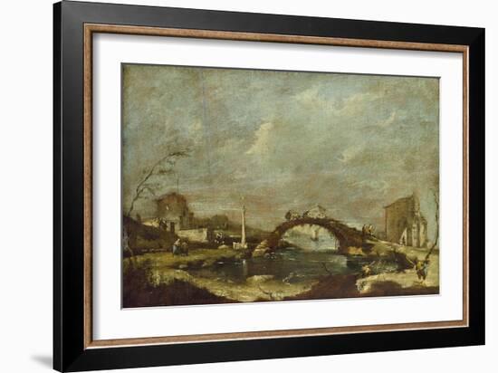 Capriccio Landscape-Francesco Guardi-Framed Giclee Print