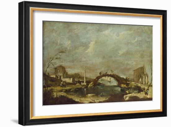 Capriccio Landscape-Francesco Guardi-Framed Giclee Print