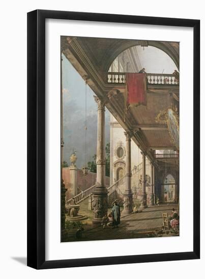 Capriccio of a Colonnade, 1765-Canaletto-Framed Giclee Print