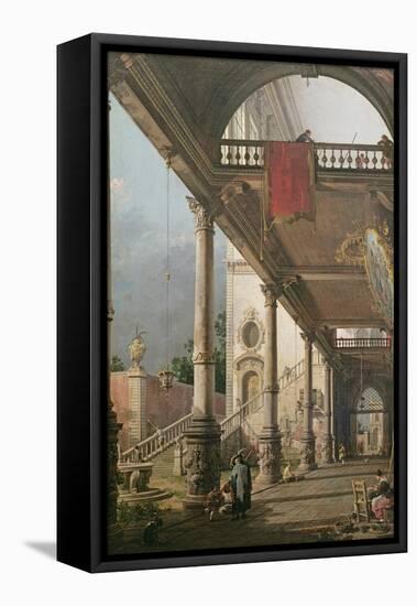 Capriccio of a Colonnade, 1765-Canaletto-Framed Premier Image Canvas