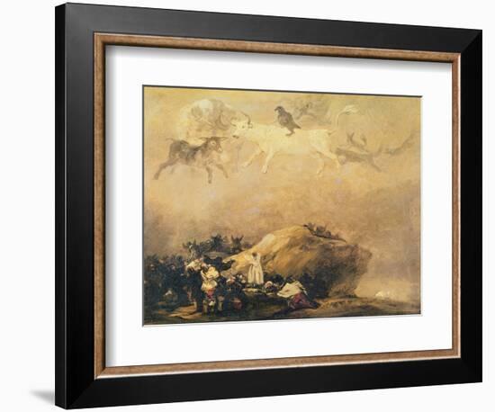 Capriccio Scene: Animals in the Sky-Francisco de Goya-Framed Giclee Print