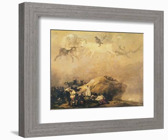 Capriccio Scene: Animals in the Sky-Francisco de Goya-Framed Premium Giclee Print