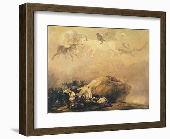 Capriccio Scene: Animals in the Sky-Francisco de Goya-Framed Premium Giclee Print